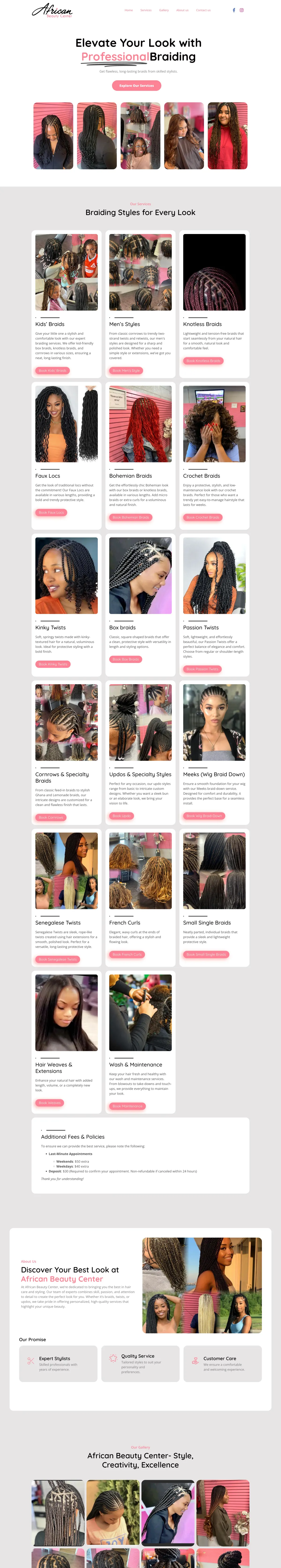 African Beauty Center — full page