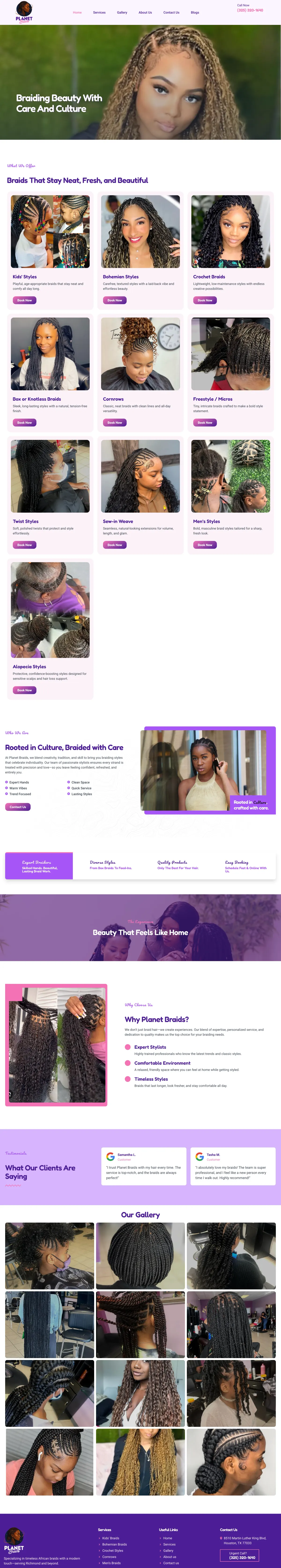 Planet African Braids — full page